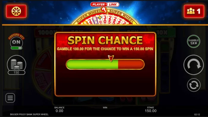 Peluang putaran Bigger Piggy Bank Super Wheel